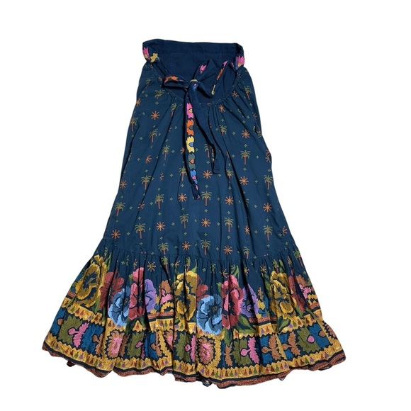 Farm Rio Black Embroidered Strapless Midi Dress Womens XS - Picture 8 of 8